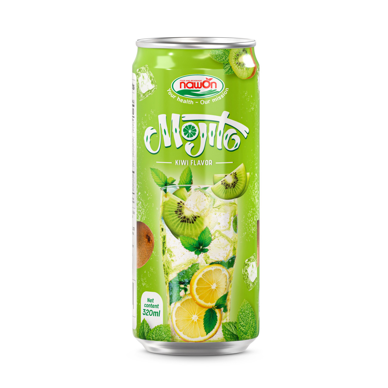 can 320ml 10 82 fl oz sparkling mojito with tropical kiwi flavor