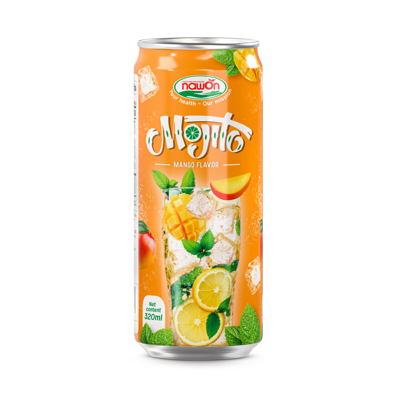 can 320ml 10 82 fl oz sparkling mojito with tropical mango flavor