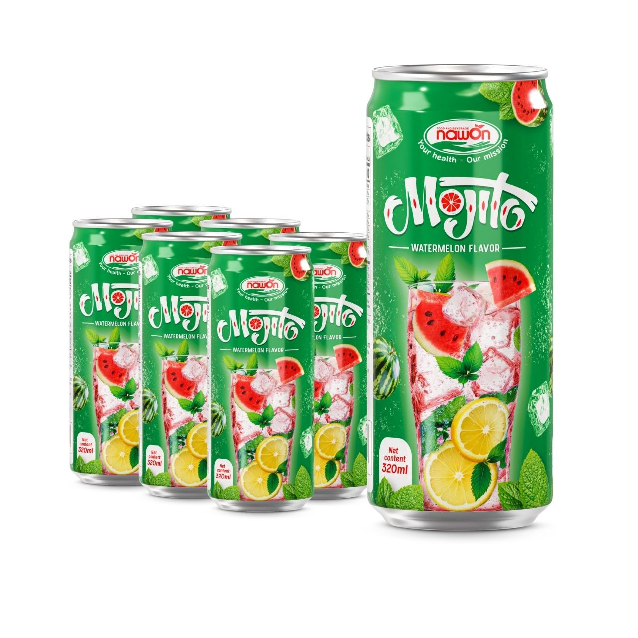Can 320ml 10 82 fl oz sparkling mojito with tropical watermelon flavor (1)