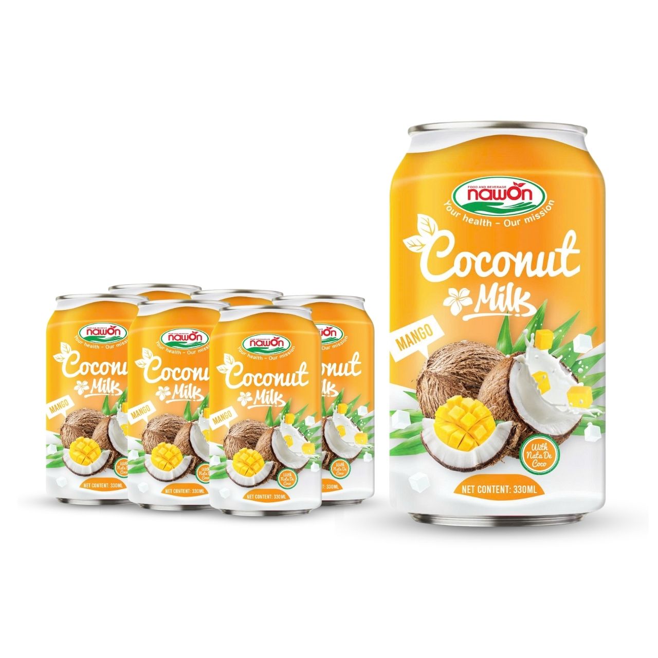 Can 330ml 11 18 fl oz creamy coconut milk with chewy nata de coco and juicy mango flavor (2)