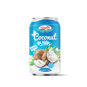 Can 330ml 11 18 fl oz creamy coconut milk with chewy nata de coco and juicy original flavor