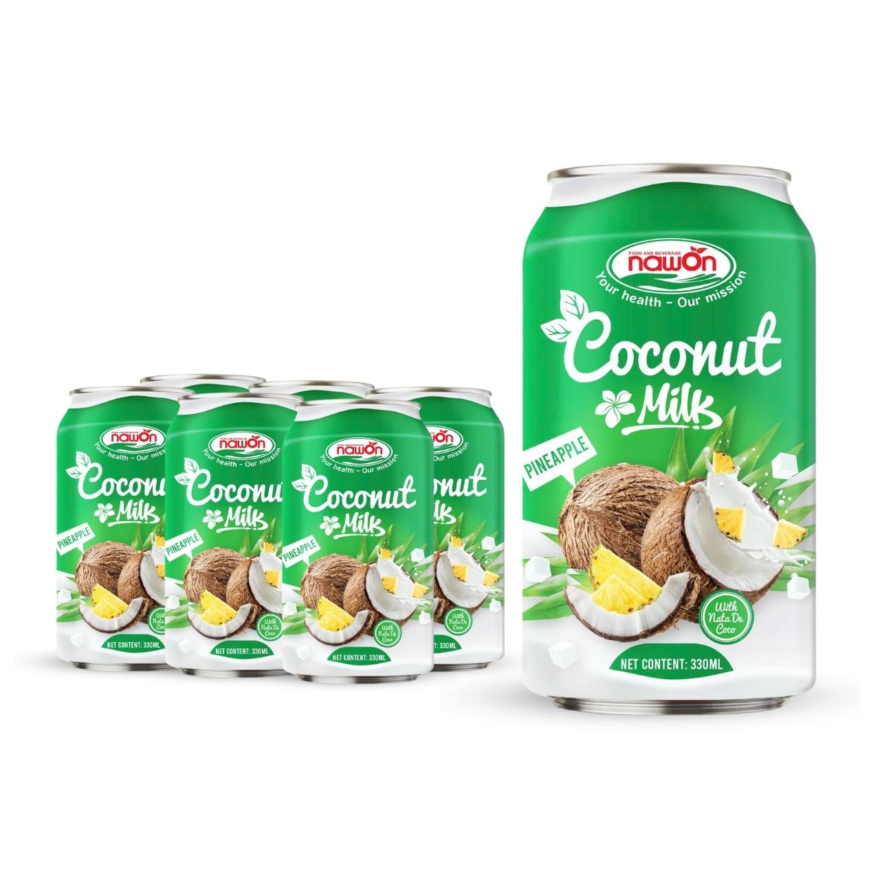 can 330ml 11 18 fl oz creamy coconut milk with chewy nata de coco and juicy pineapple flavor (2)