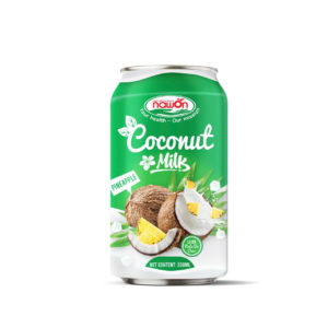 Can 330ml 11 18 fl oz creamy coconut milk with chewy nata de coco and juicy pineapple flavor