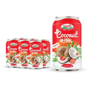 Can 330ml 11 18 fl oz creamy coconut milk with chewy nata de coco and juicy strawberry flavor (1)