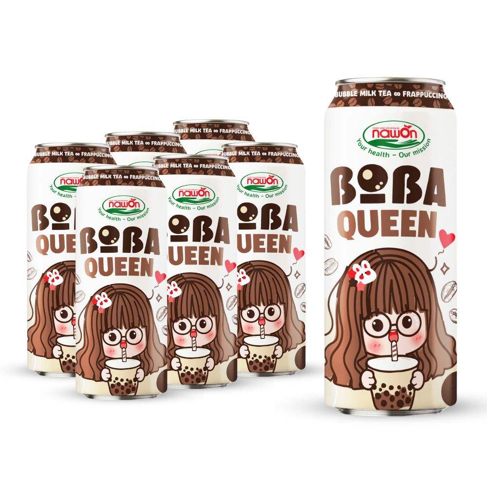 sleek can 500ml 16 9 fl oz boba queen frappuccino bubble tea drink 2