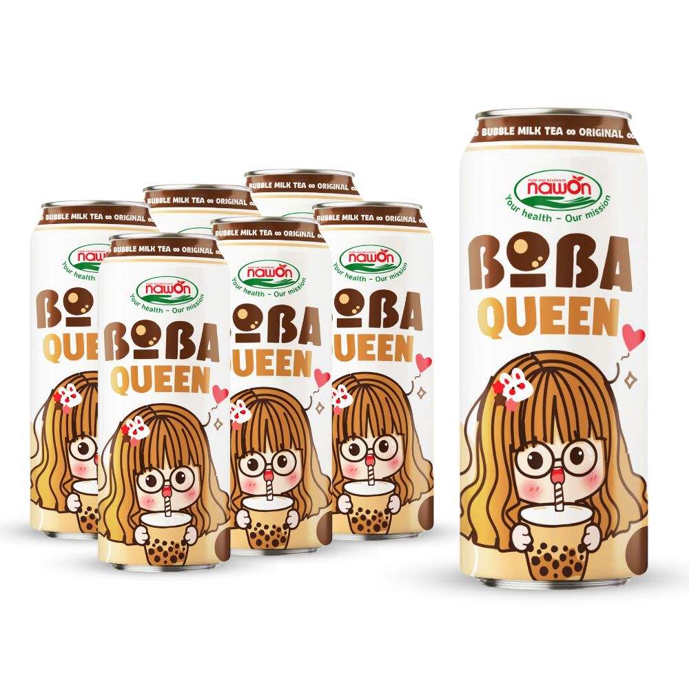 sleek can 500ml 16 9 fl oz boba queen original bubble tea drink 2