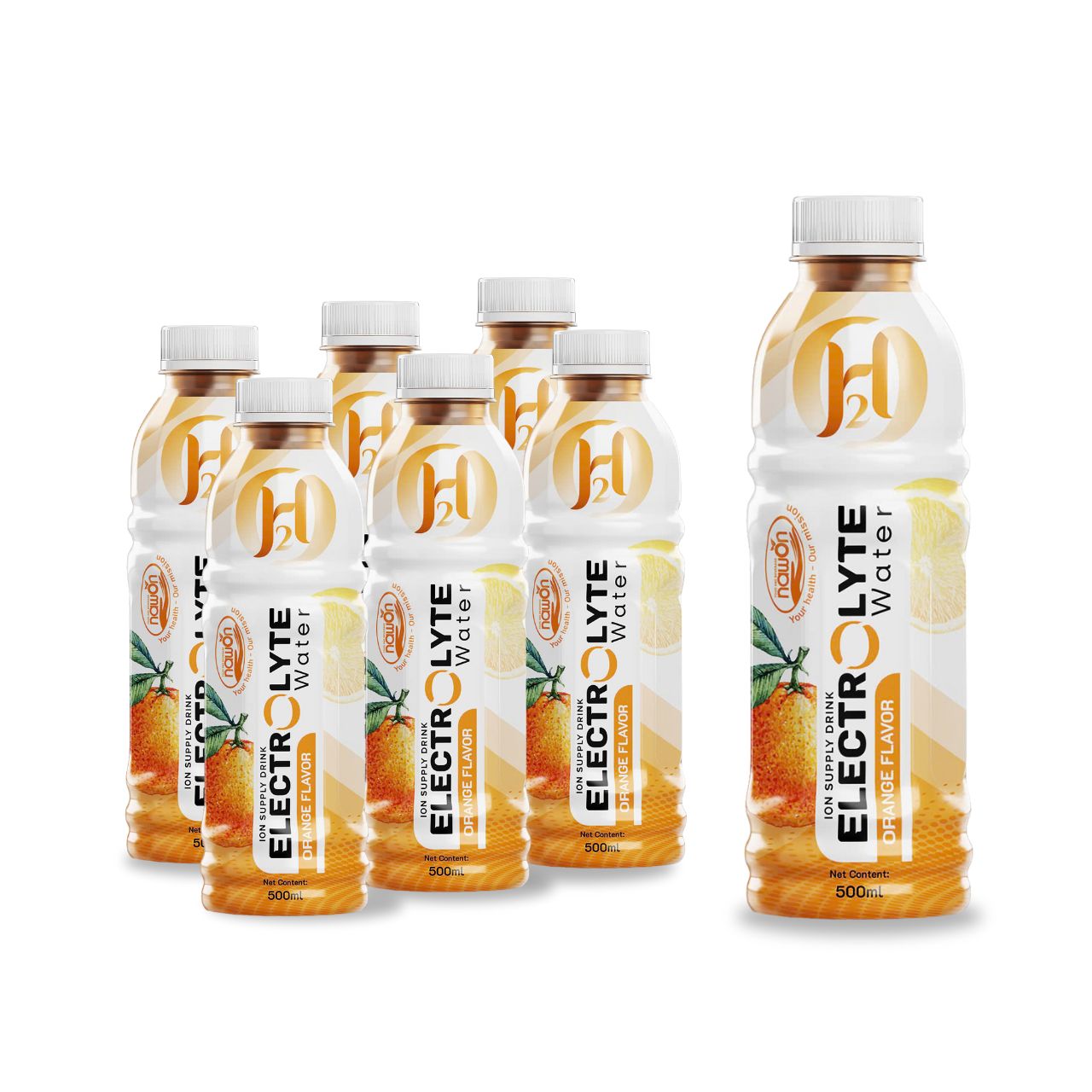 bottle 500ml 16 9 fl oz electrolyte water with bright orange flavor 2