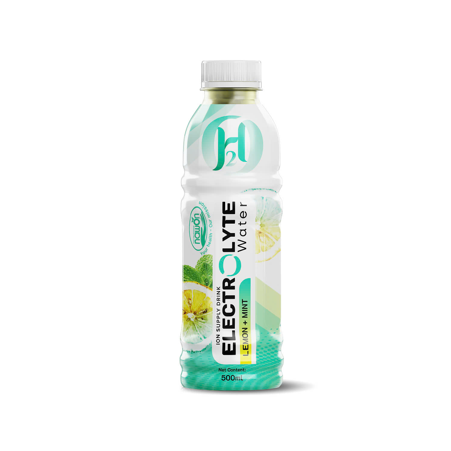 bottle 500ml 16 9 fl oz electrolyte water with crisp lemon and mint flavor