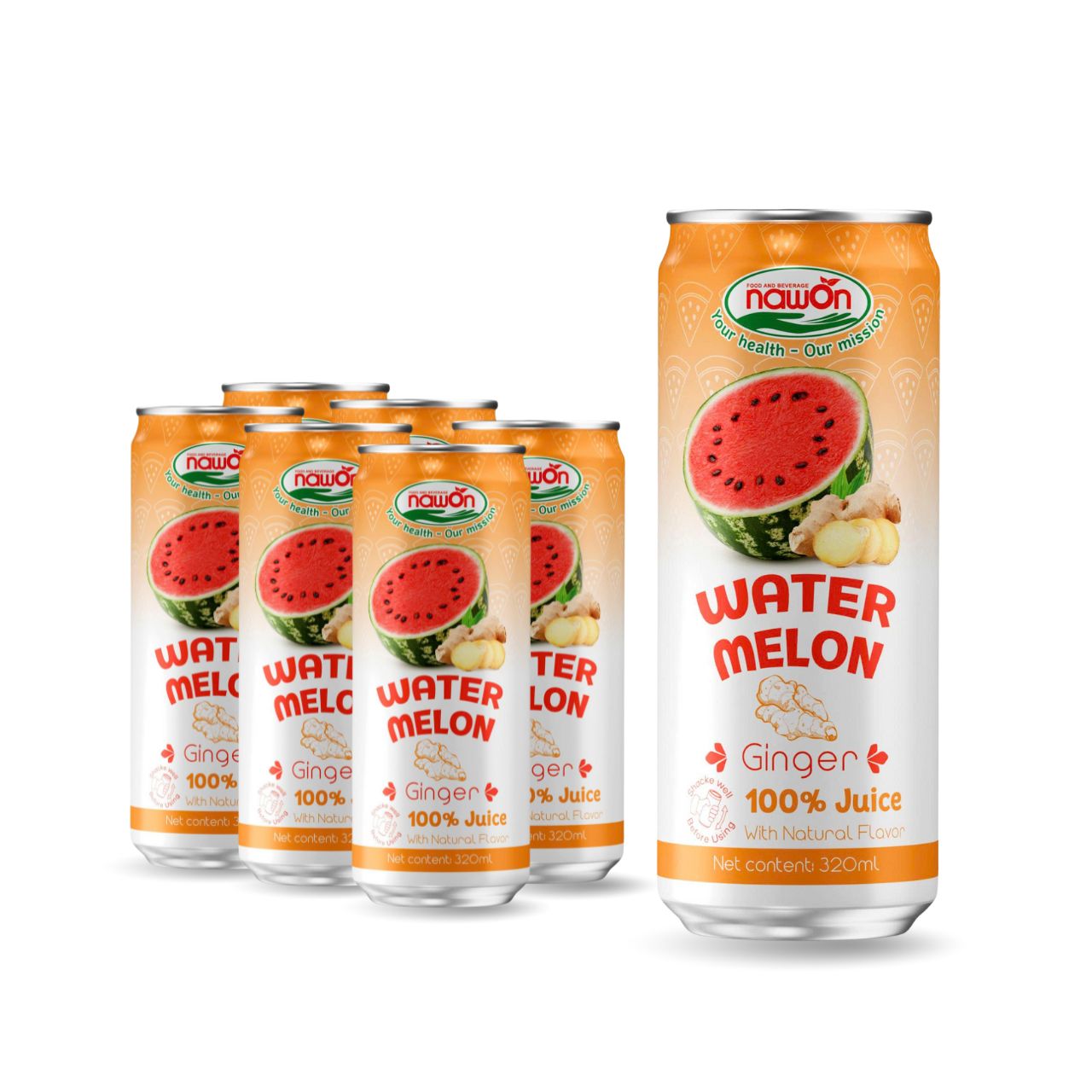 can 320ml 10 82 fl oz 100 natural watermelon juice with juicy ginger flavor 2