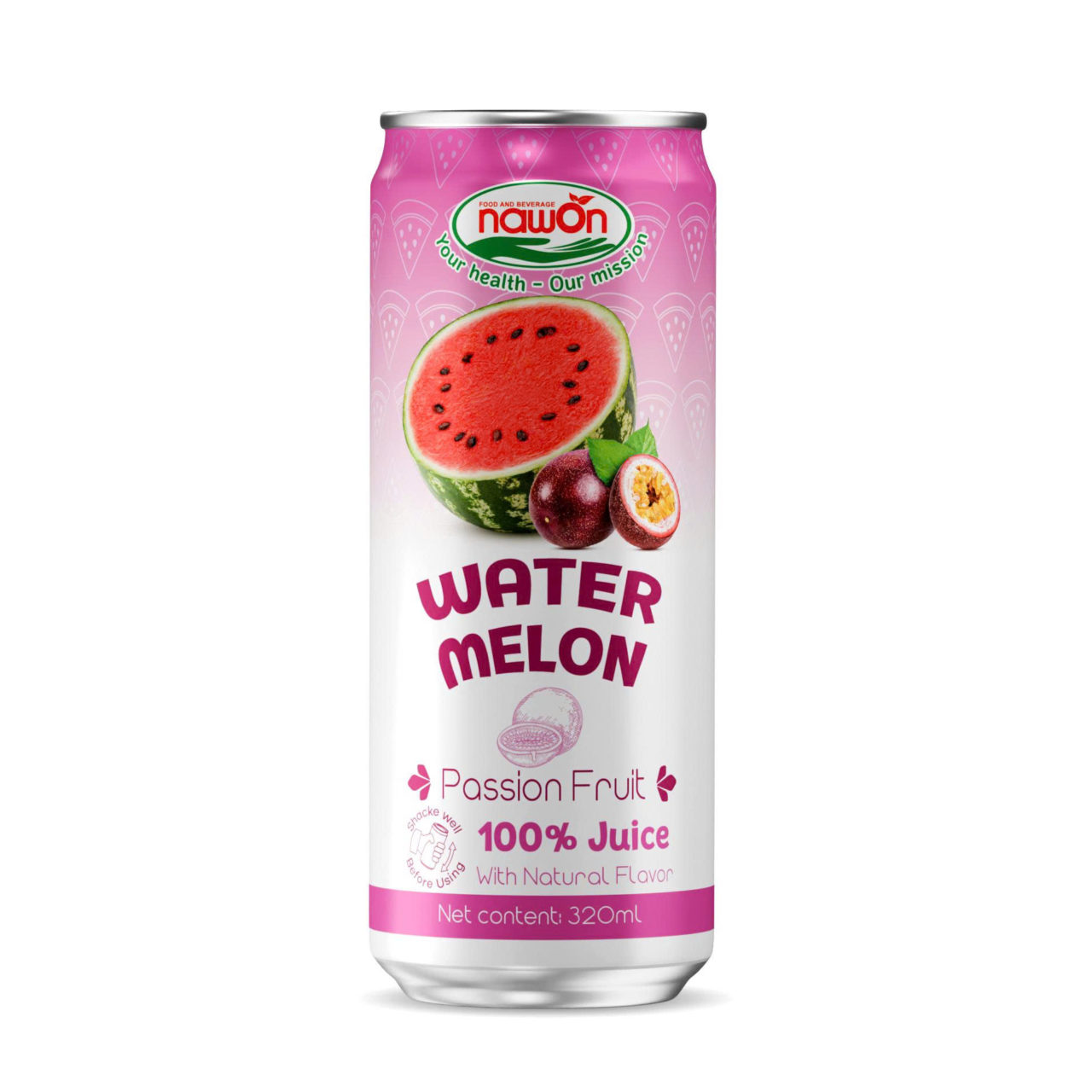 can 320ml 10 82 fl oz 100 natural watermelon juice with juicy passion fruit flavor