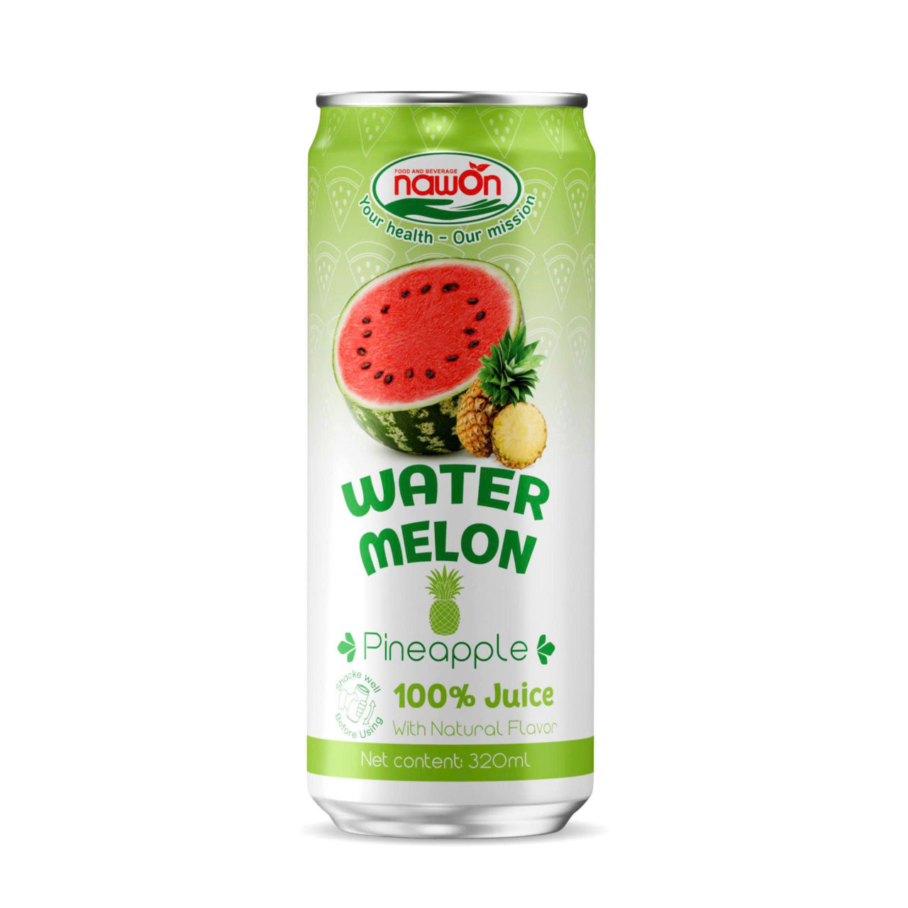 can 320ml 10 82 fl oz 100 natural watermelon juice with juicy pineapple flavor