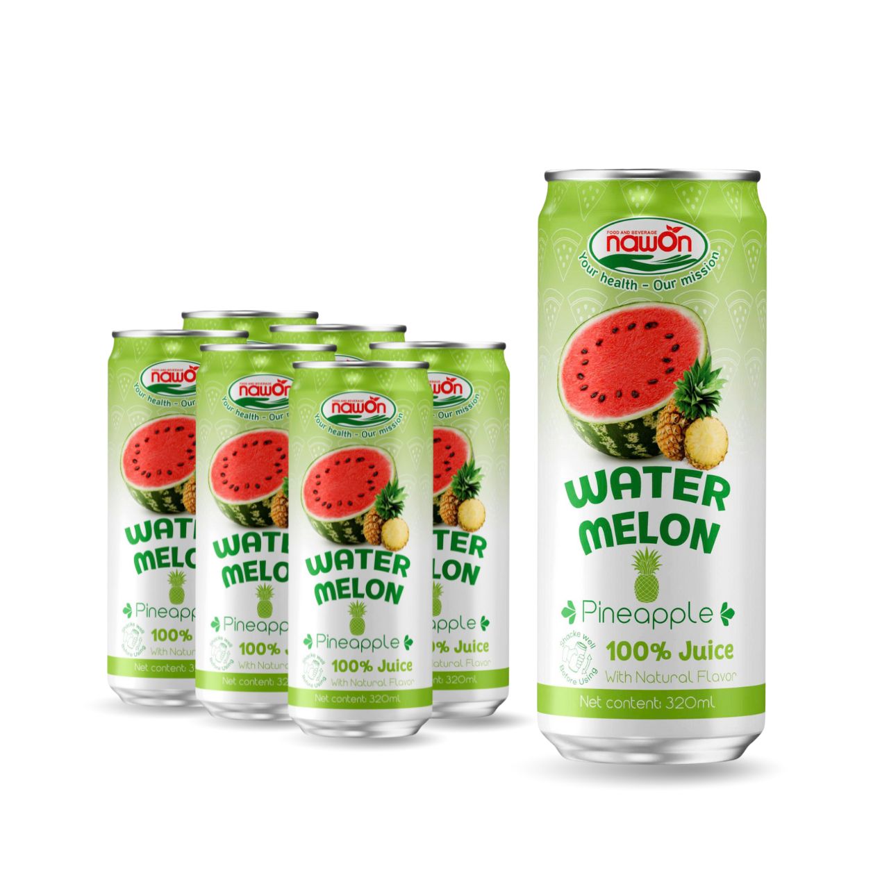 can 320ml 10 82 fl oz 100 natural watermelon juice with juicy pineapple flavor 2