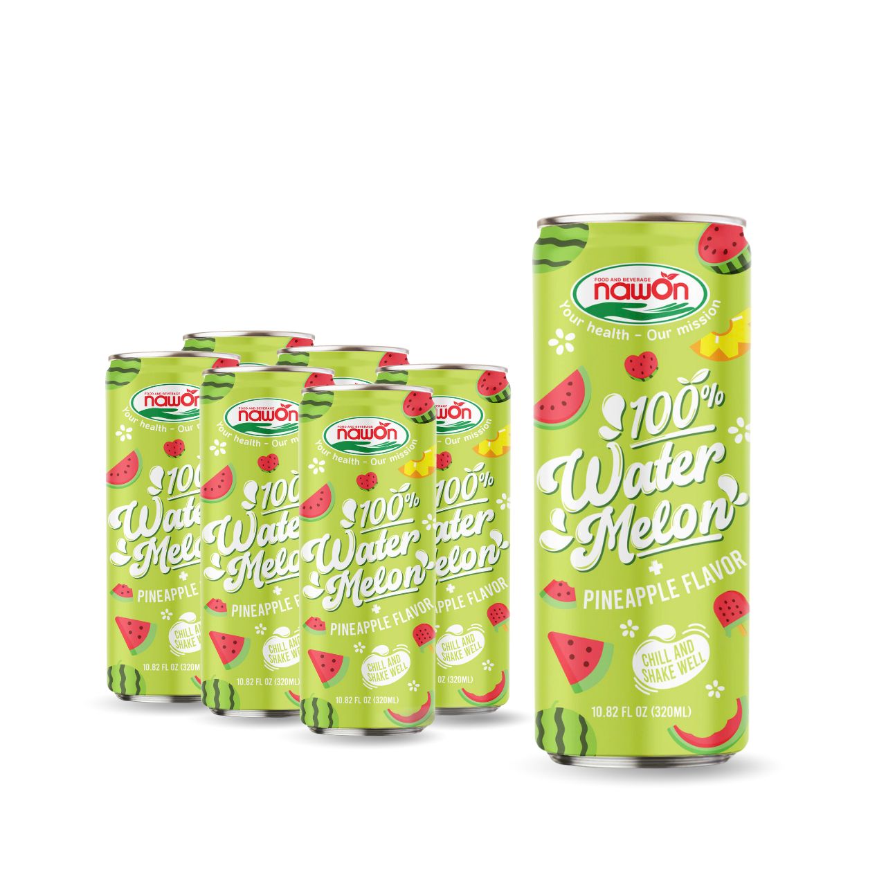 can 320ml 10 82 fl oz 100 refreshing watermelon juice with tropical pineapple flavor 2