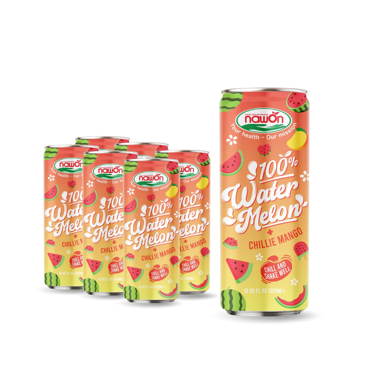 can 320ml 11 18 fl oz 100 refreshing watermelon juice with spicy chillie mango flavor 2