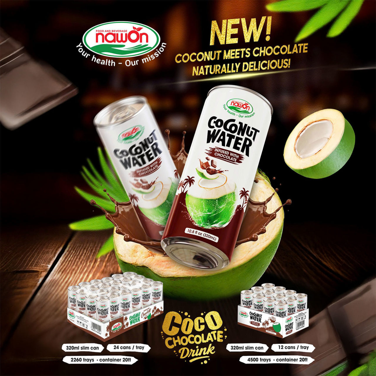 can 320ml 10 82 fl oz chocolate coconut water with delicate and smooth taste (4)