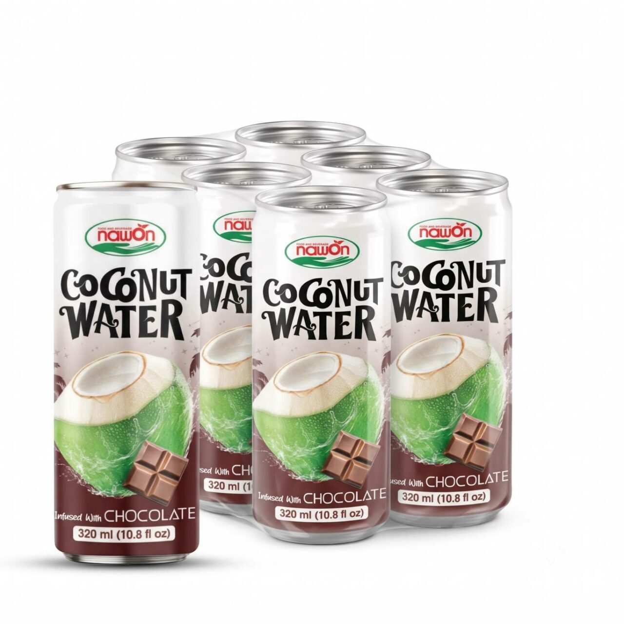 can 320ml 10 82 fl oz chocolate coconut water with delicate and smooth taste nawon