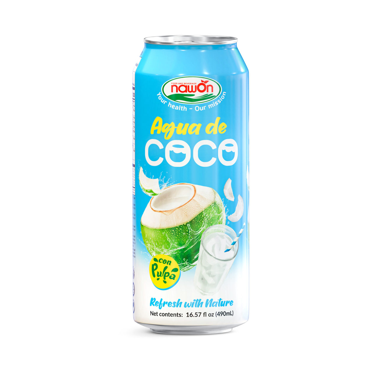 can 490ml 16 56 fl oz agua de coco with pulp refresh with nature