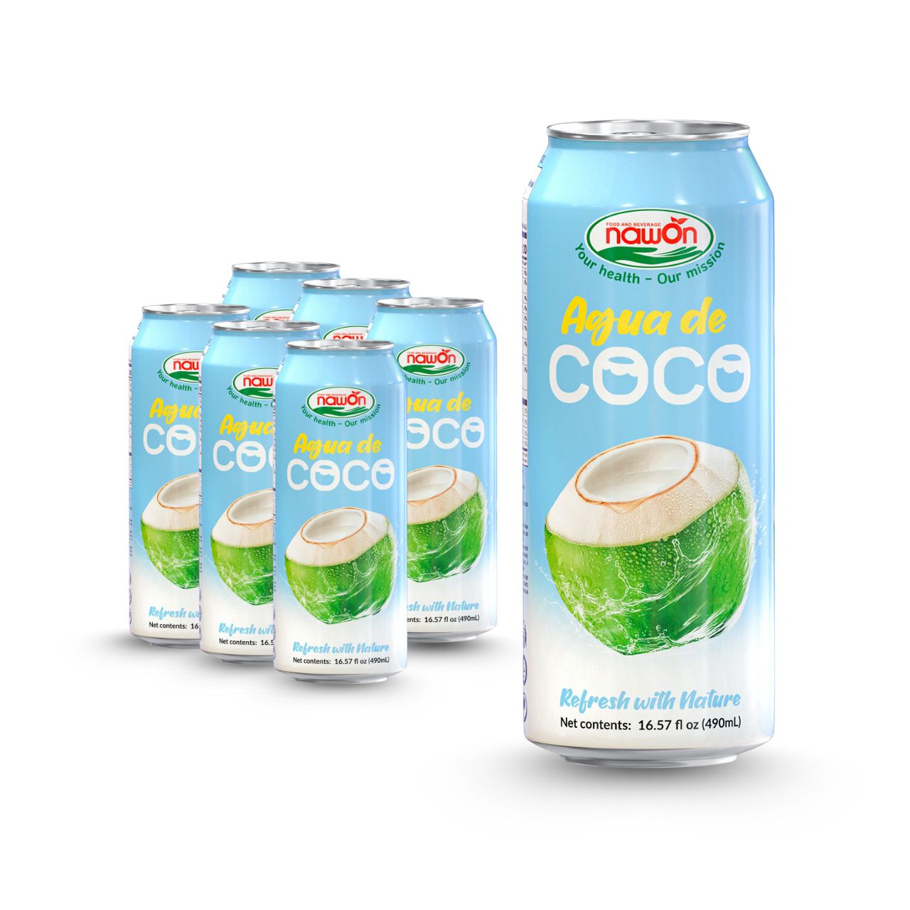can 490ml 16 56 fl oz pure agua de coco refresh with nature 2