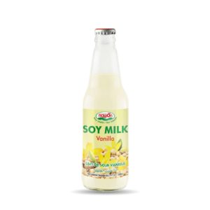glass bottle 300ml nawon soya milk vanilla flavor