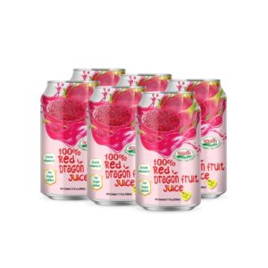 Standard can 330ml 11 18 fl oz 100 red dragon fruit juice drink with enrich vitamin c and no sugar added (1)