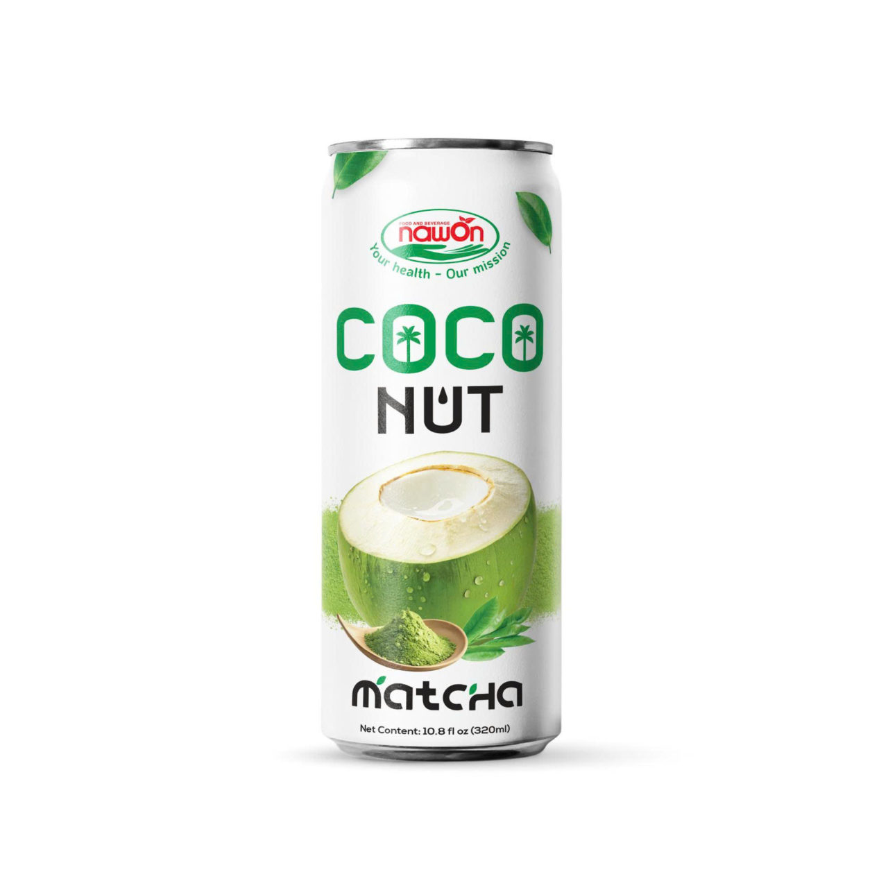Premium Coconut Water With Matcha Flavor Can 320Ml (10 8 Fl oz)