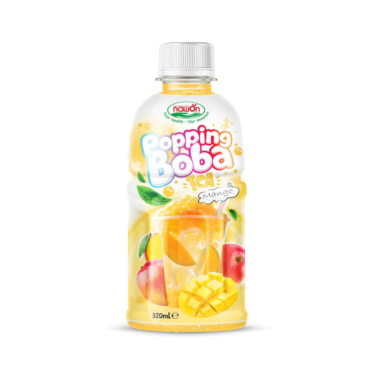 Bottle 320 ml 10 82 fl oz mango popping boba tea made for a fun sweet and refreshing taste (1)
