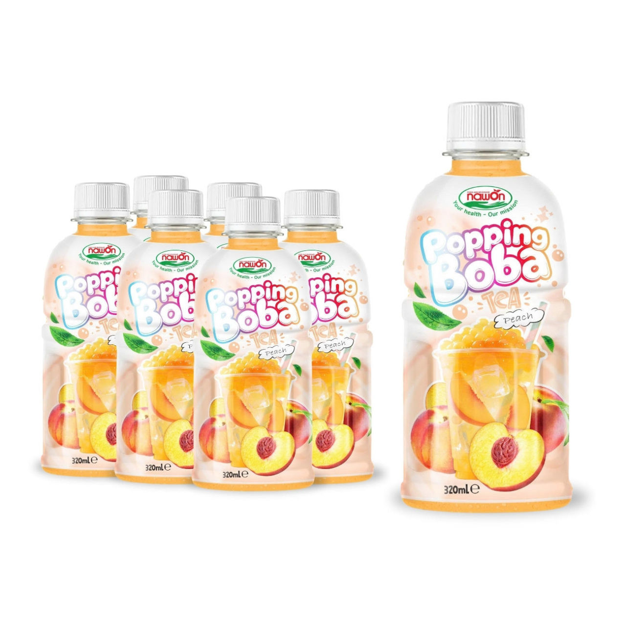 bottle 320 ml 10 82 fl oz peach popping boba tea made for a fun sweet and refreshing taste (2)