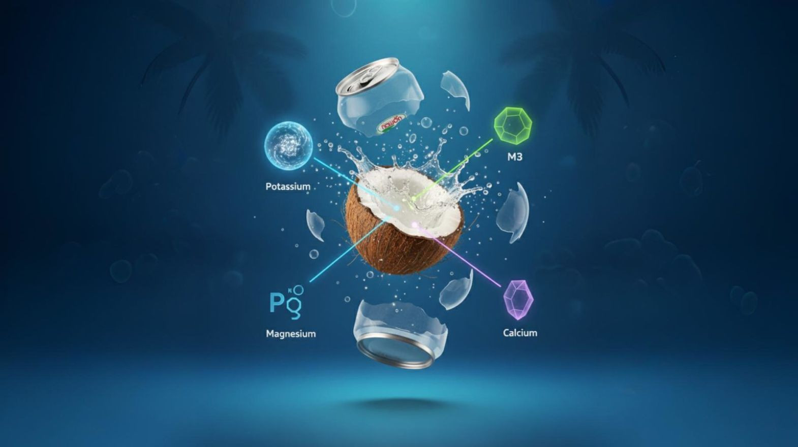 coconut water with electrolyzed coconut water with electrolyzed