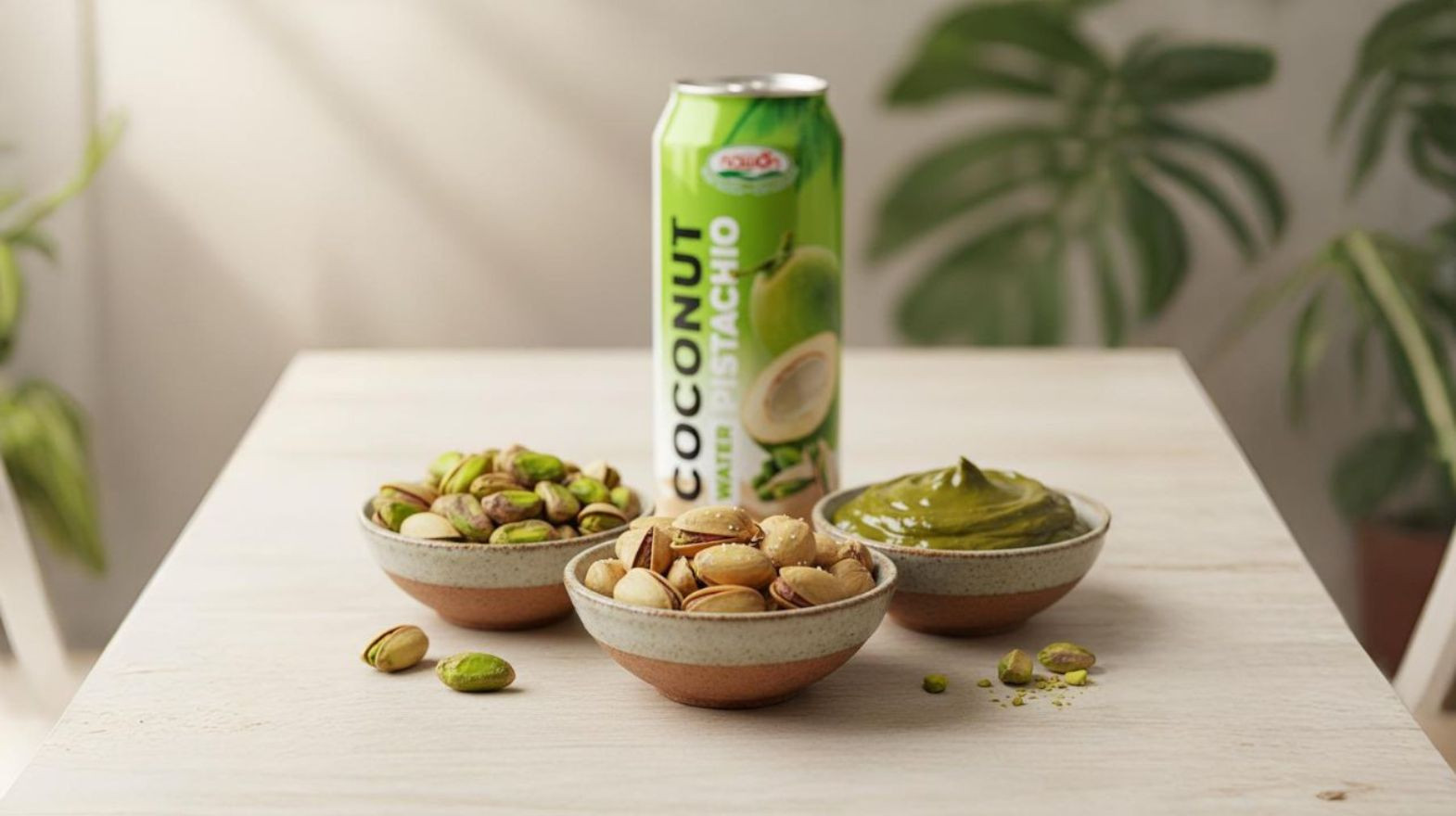 coconut water with pistachio coconut water with pistachio