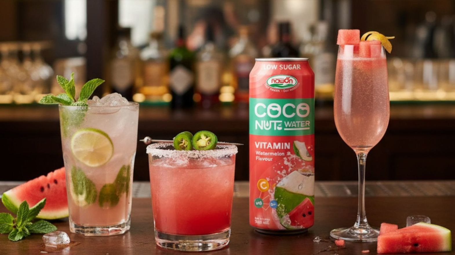 coconut water with watermelon coconut water with watermelon