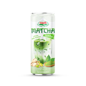 can 320ml 10 8 fl oz fresh whole milk matcha latte with a smooth and delicate pistachio flavor touch