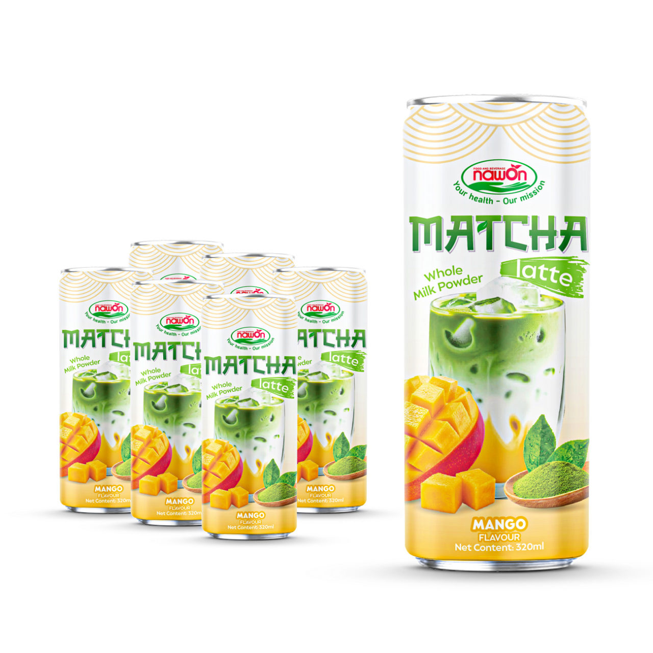 can 320ml 10 8 fl oz fresh whole milk powder matcha latte with a subtle sweet mango flavor 2
