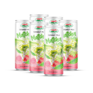 can 320ml 10 82 fl oz plant based coconut milk matcha latte with strawberry flavor drink 1