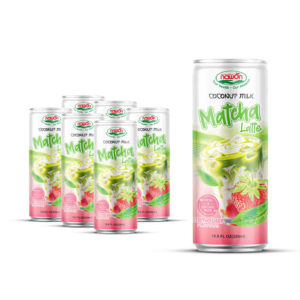can 320ml 10 82 fl oz plant based coconut milk matcha latte with strawberry flavor drink 2