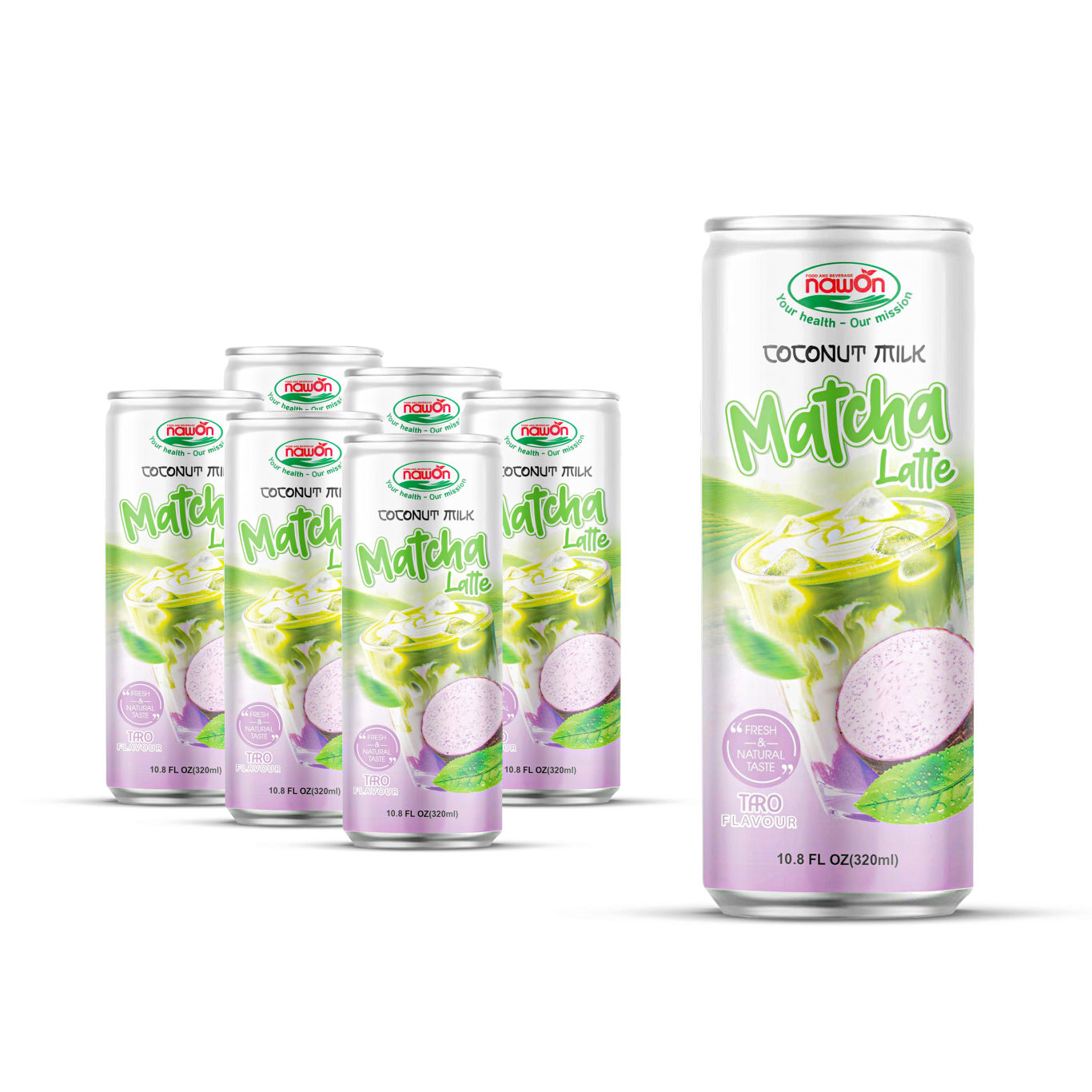 can 320ml 10 82 fl oz vegan coconut mik matcha latte with taro flavor drink 2