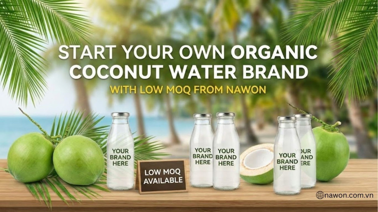 start your own organic coconut water brand with low moq