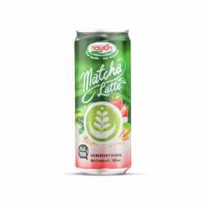 can 320ml 10 8 fl oz matcha latte made entirely with creamy oat milk and a subtly sweet strawberry flavor (2)