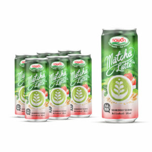 can 320ml 10 8 fl oz matcha latte made entirely with creamy oat milk and a subtly sweet strawberry flavor (3)