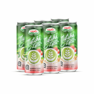 can 320ml 10 8 fl oz matcha latte made entirely with creamy oat milk and a subtly sweet strawberry flavor
