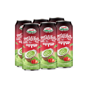 can 500ml 16 9 fl oz rich coconut milk matcha latte gentle strawberry sweetness soft creamy balance (3)