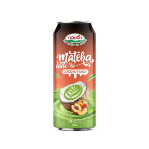 can 500ml 16 9 fl oz silky coconut milk matcha latte delicate peach notes light fragrant sweetness