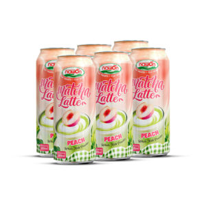 canned 500ml 16 9 fl oz matcha latte blended with peach for a gentle taste (2)