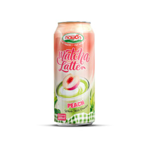canned 500ml 16 9 fl oz matcha latte blended with peach for a gentle taste