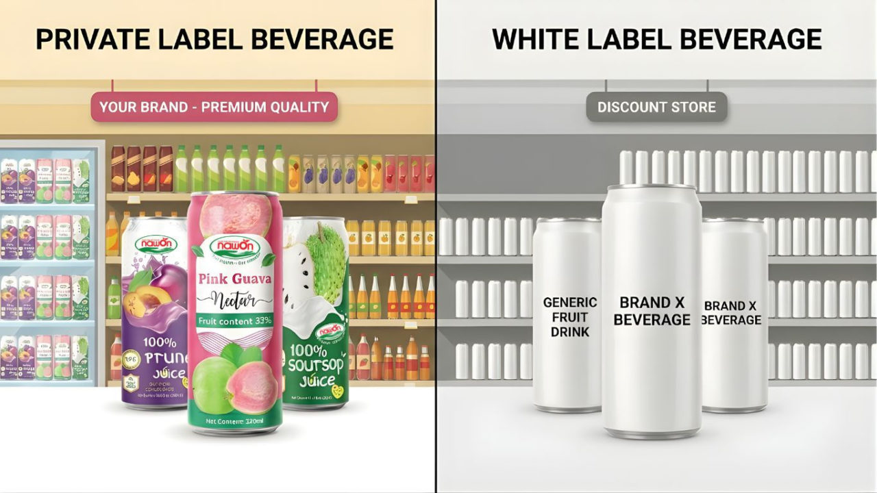 Private label vs white label beverage