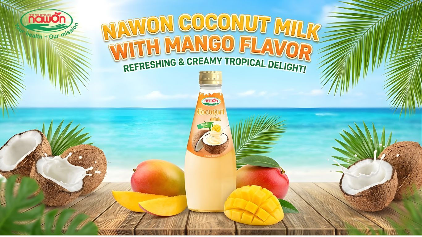 coconut milk with mango flavor coconut milk with mango flavor