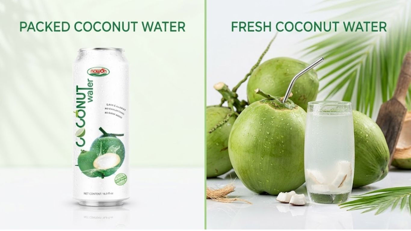 Packed Coconut Water vs Fresh Coconut Water Packed Coconut Water vs Fresh Coconut Water