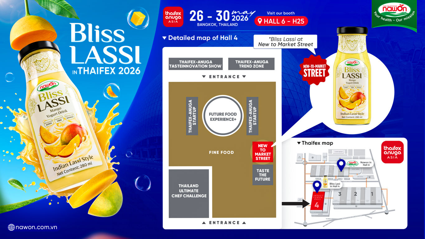 nawon launches bliss lassi featured at hall 4 new to market zone at thaifex anuga asia 2026 thumbnail