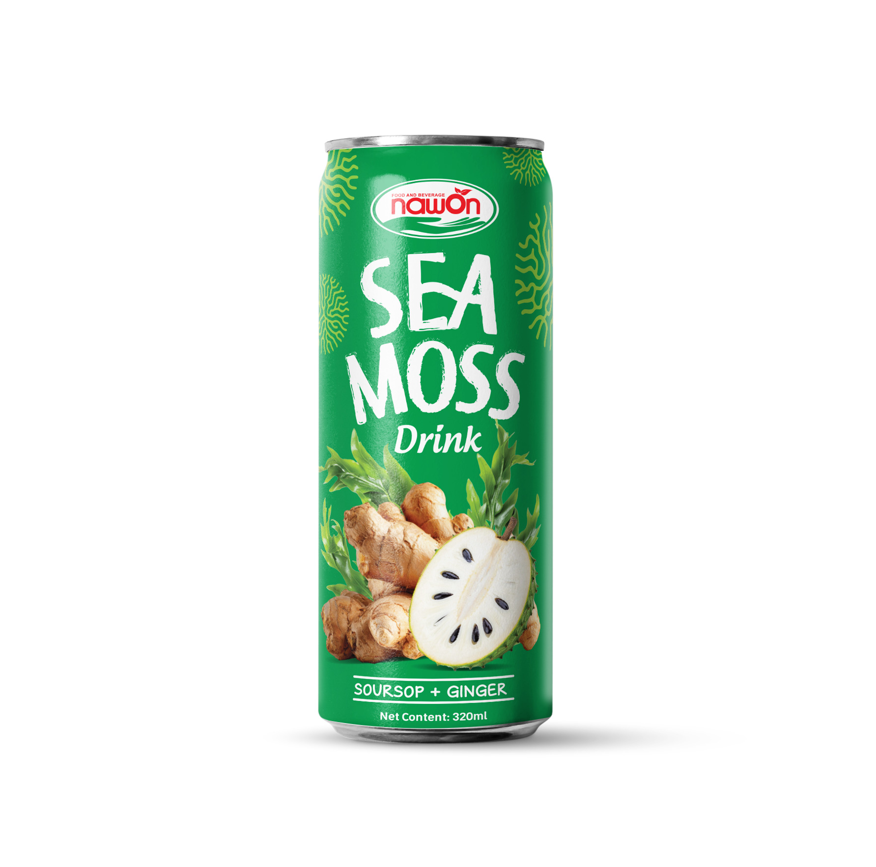 Green Sea Moss Drink Mixed Soursop Ginger Can Fruice 320ml 10 82 Fl oz Green Sea Moss Drink Mixed Soursop Ginger Can Fruice 320ml 10 82 Fl oz