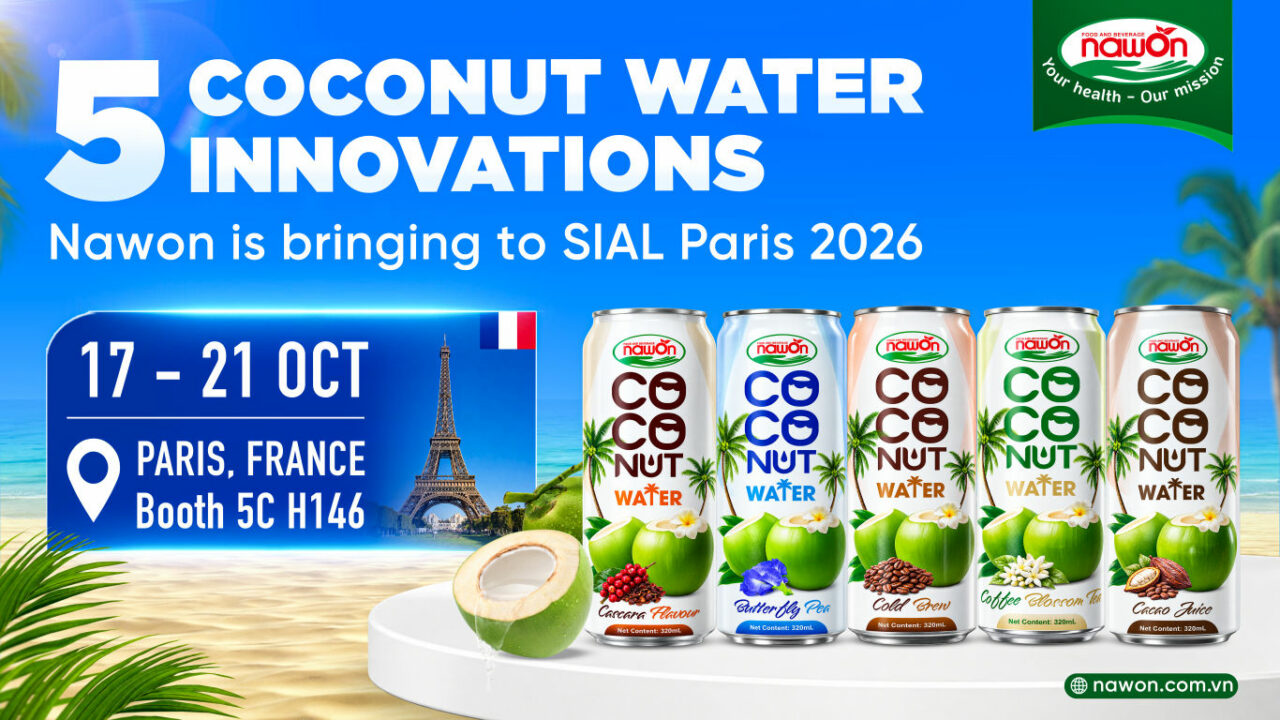 5 coconut water innovations nawon is bringing to sial paris 2026 booth 5c h146 (1) 5 coconut water innovations nawon is bringing to sial paris 2026 booth 5c h146 (1)