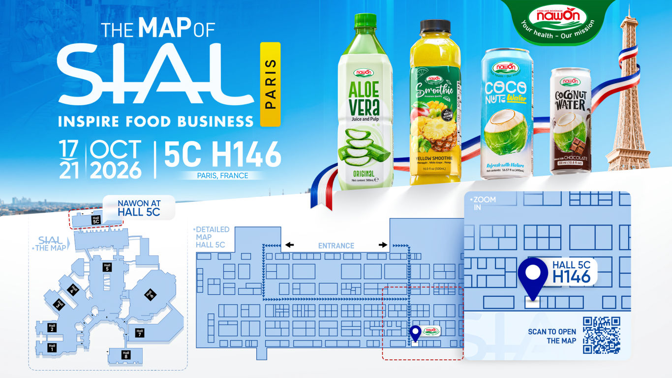 5 coconut water innovations nawon is bringing to sial paris 2026 booth 5c h146 map 5 coconut water innovations nawon is bringing to sial paris 2026 booth 5c h146 map